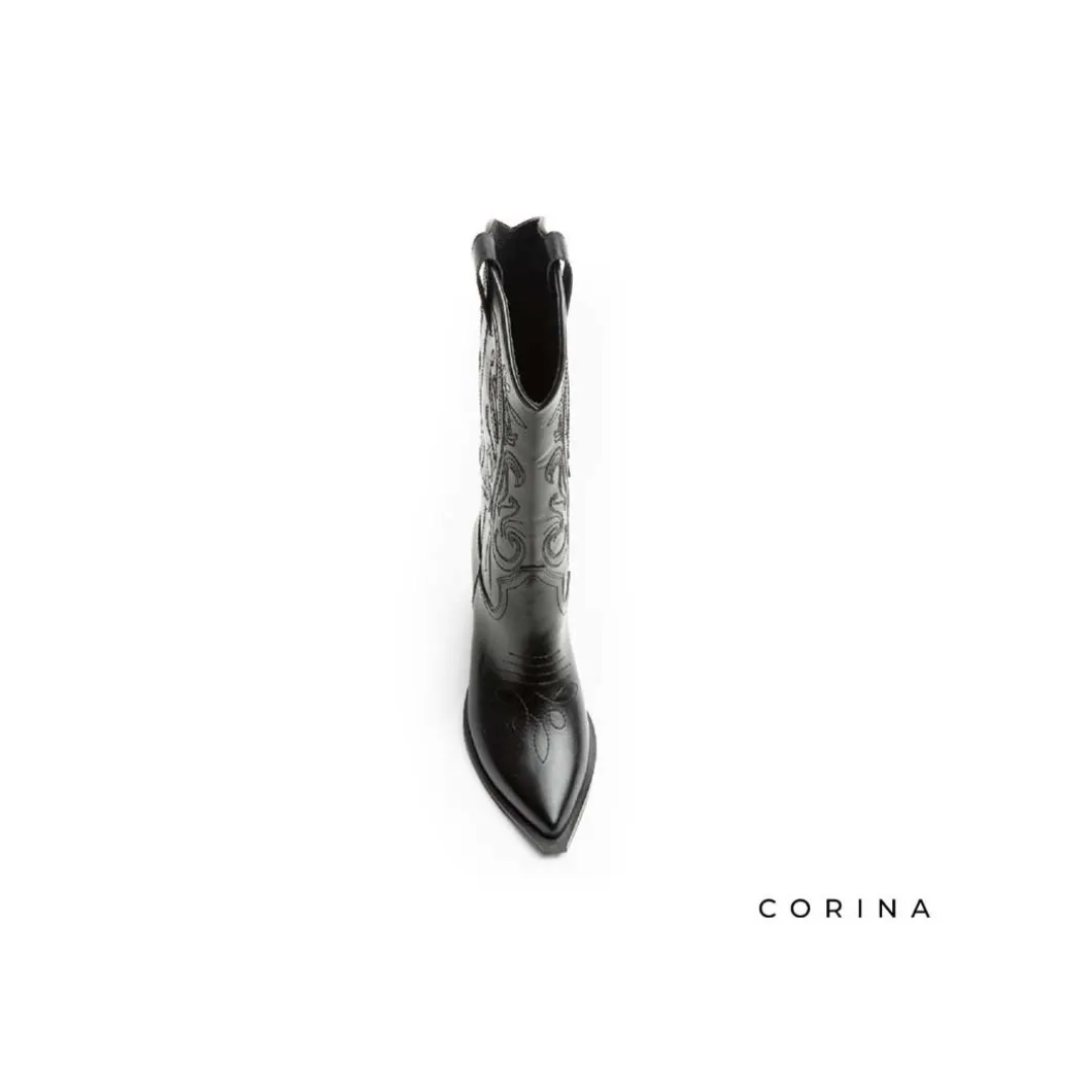 Bota negra Corina cowboy