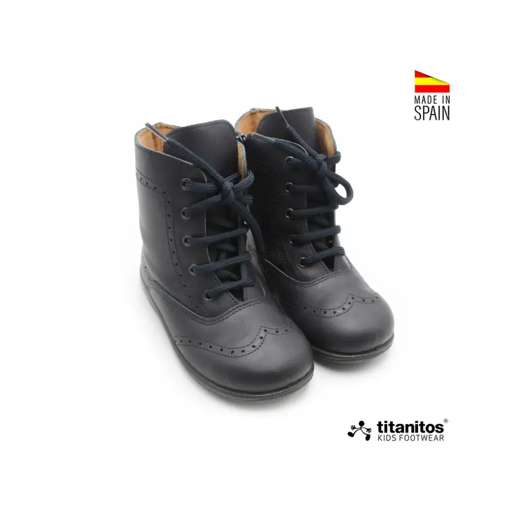 Bota piel Olalla marino