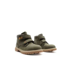 Bota verde estilo montaña con velcros