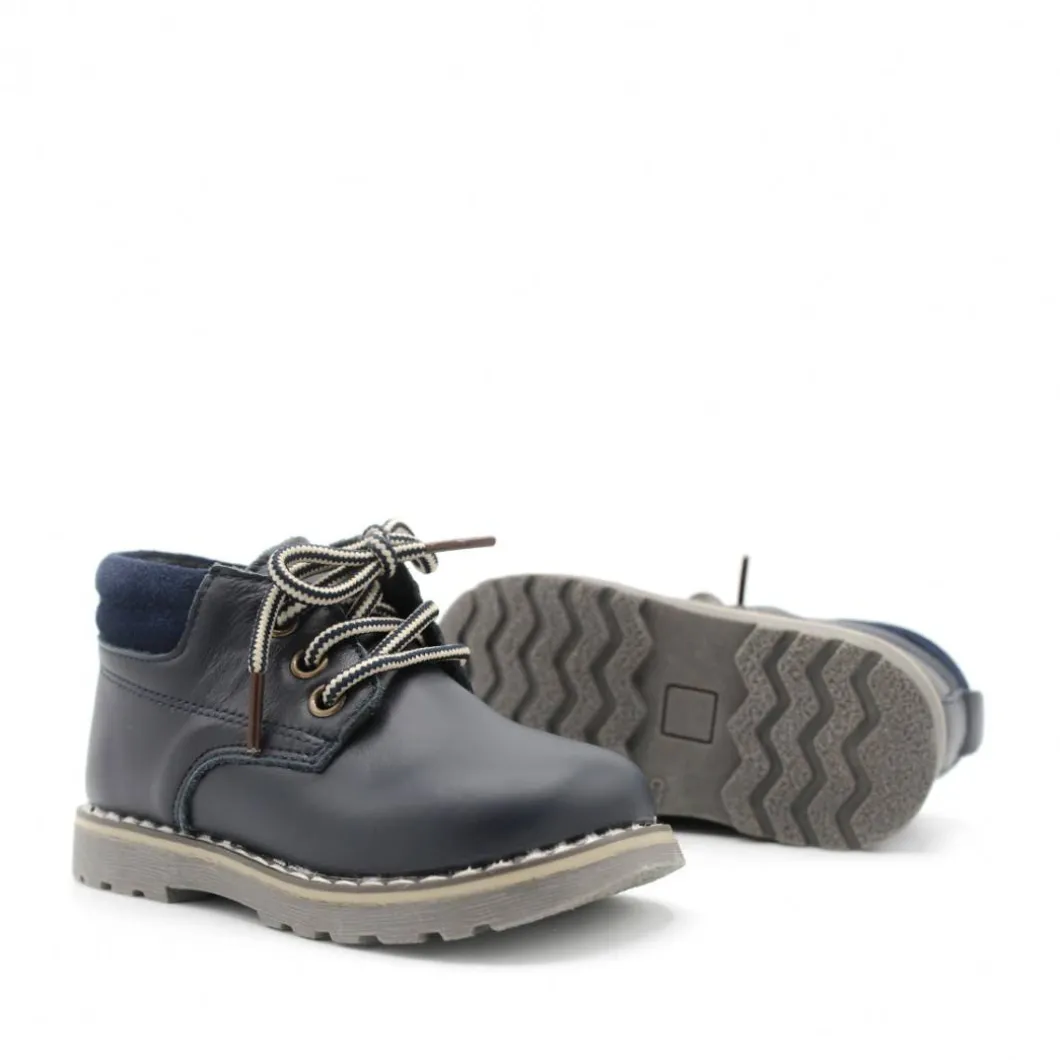Botin estilo montaña azul marino