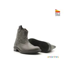 Botin gris piel napa Andanines