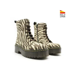 Botin militar pelo cebra