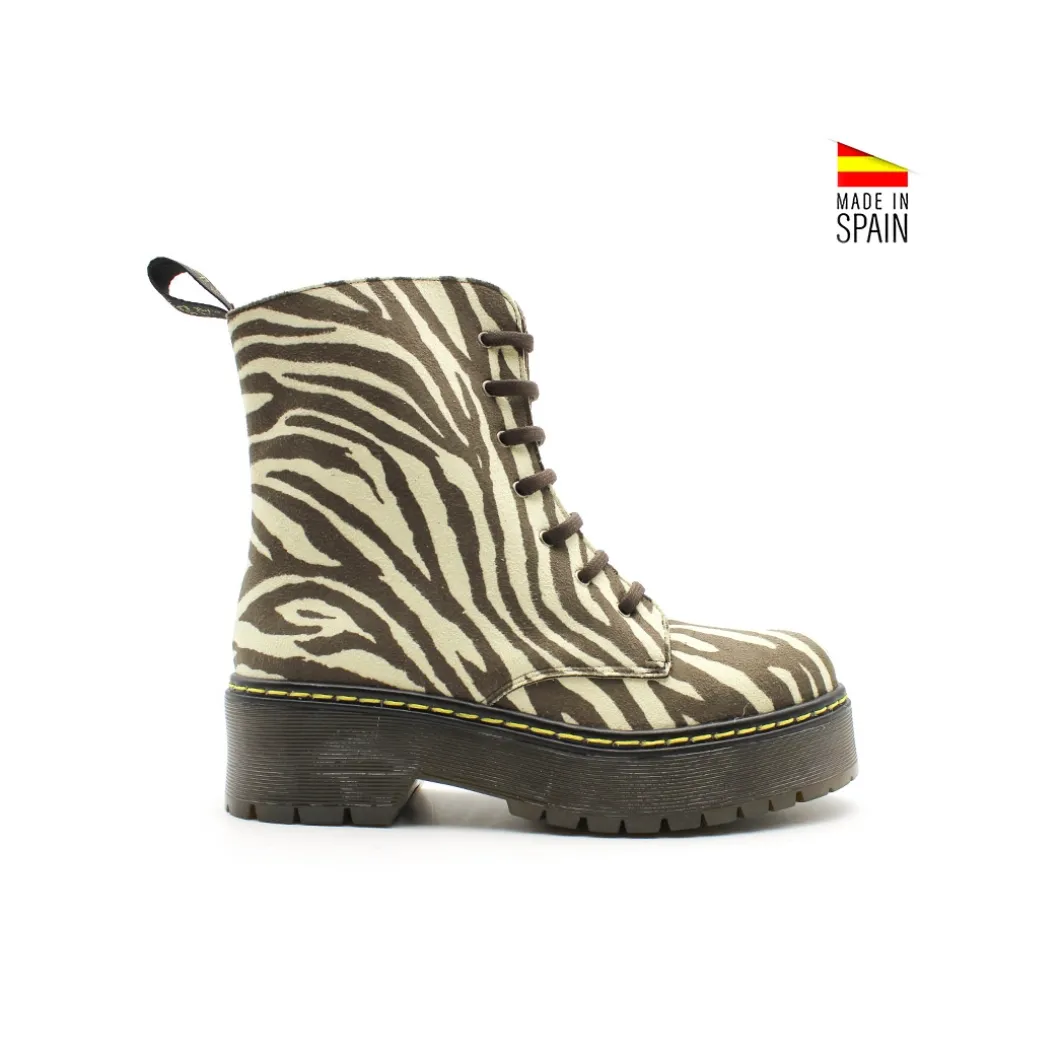Botin militar pelo cebra