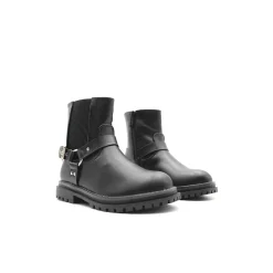 Botin motero negro