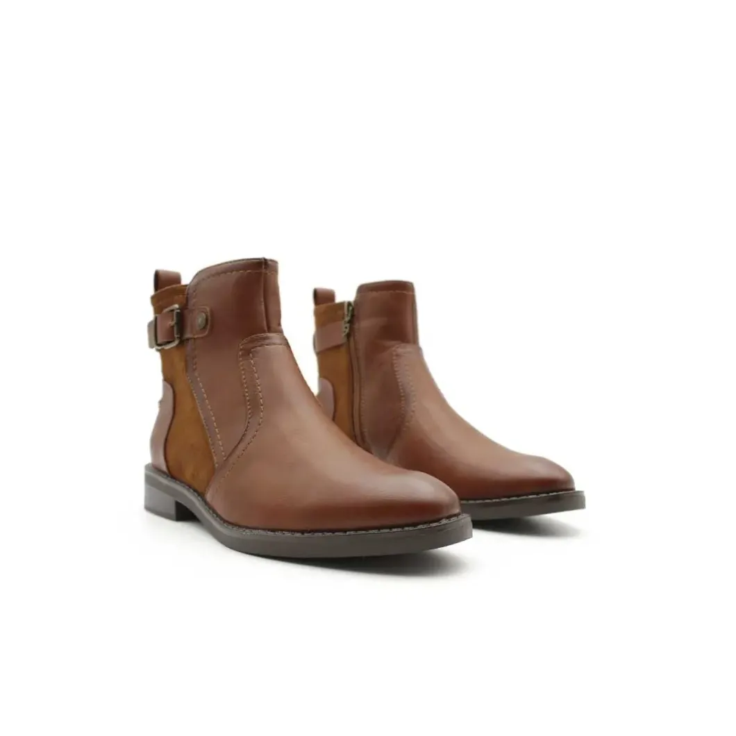Botin plano camel Virucci