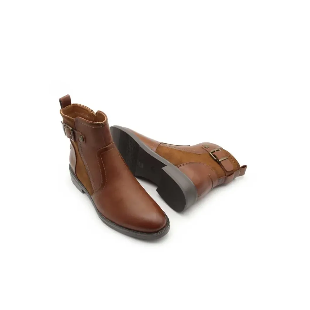 Botin plano camel Virucci