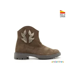 Botin serraje marrón estilo campero