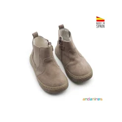 Botín chelsea serraje taupe