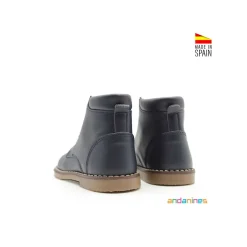 Botín marino cuero de cordones