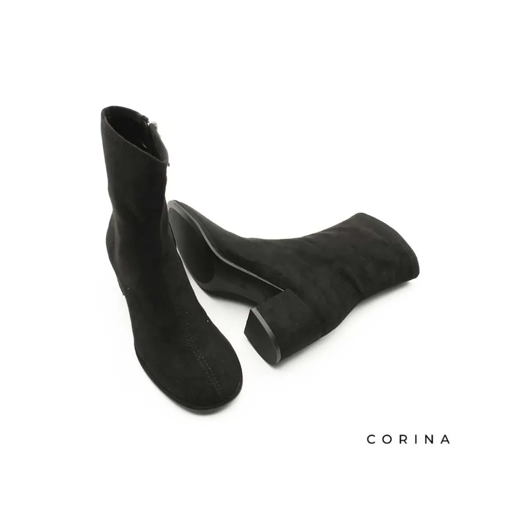 Botín negro antelina tacón ancho