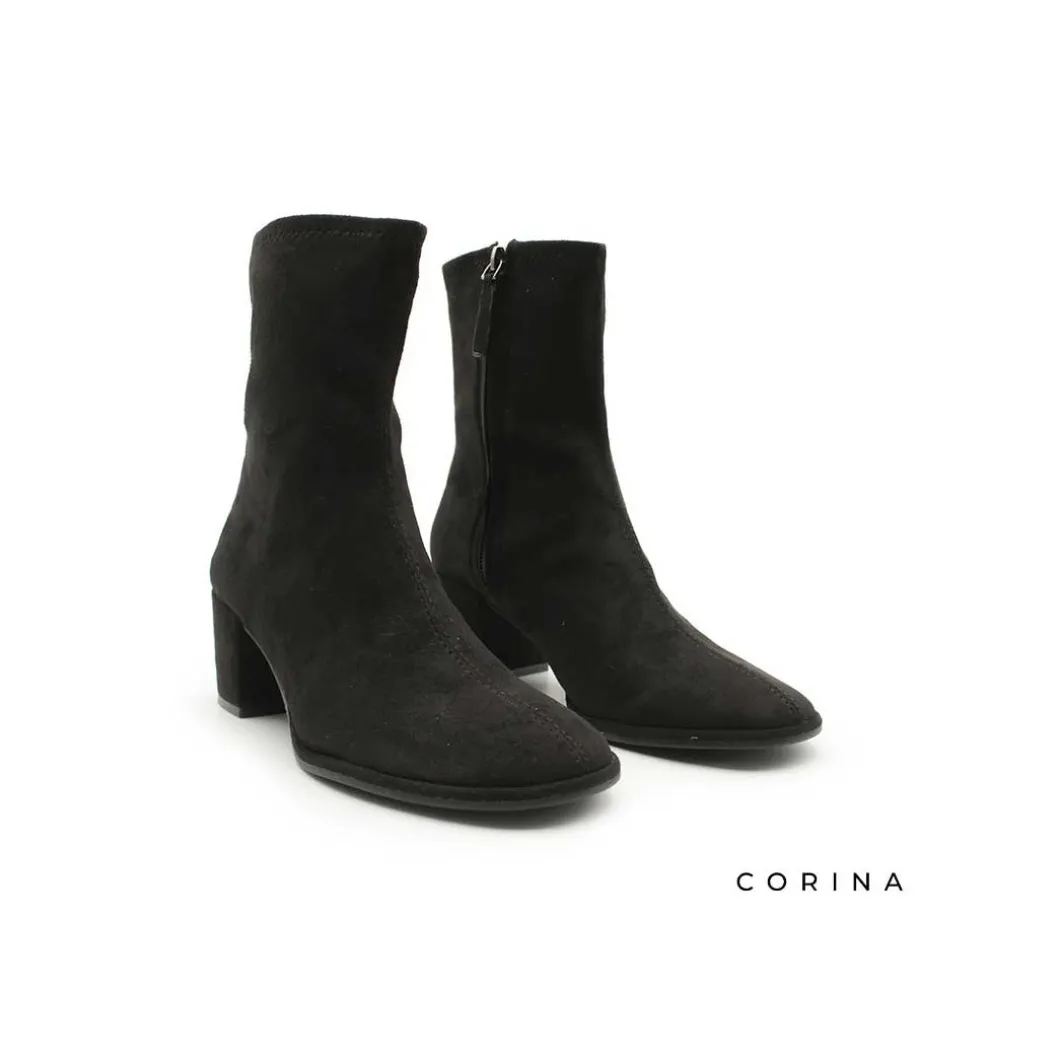 Botín negro antelina tacón ancho