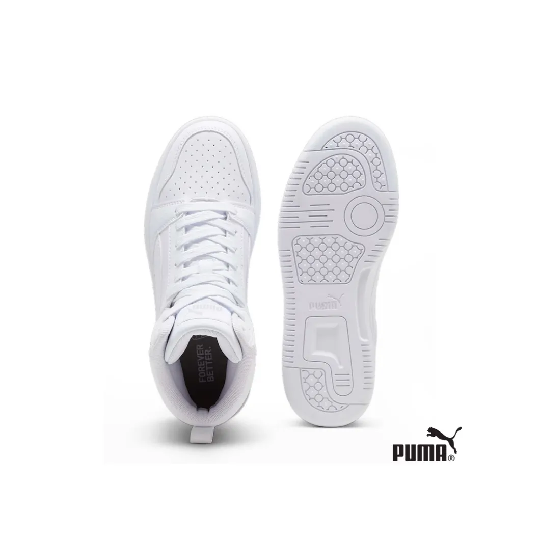 Botín Puma Rebound V6 Jr Mid Blanco