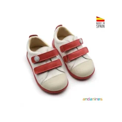 Calzado respetuoso beige rojo