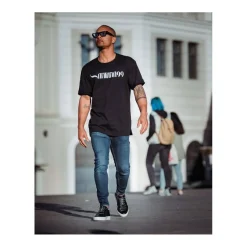 CAMISETA SANTANA99 VERLVET NEGRA