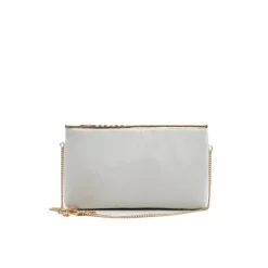 Cartera raso y cuentas doradas