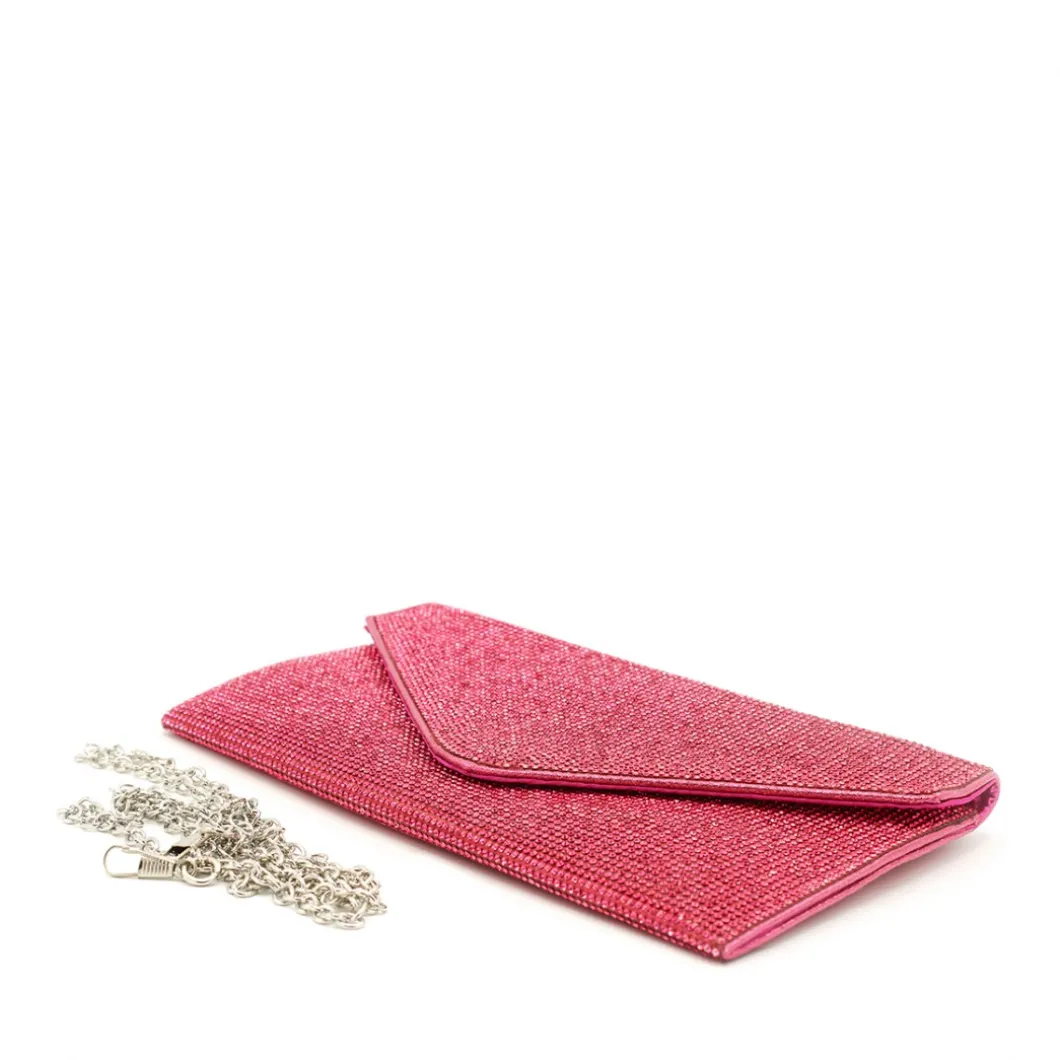 Cartera strass fucsia