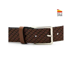 Cinturón trenza camel