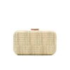 Clutch efecto rafia verde