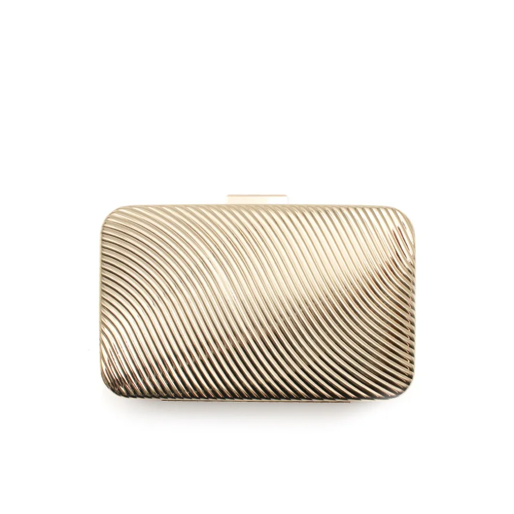 Clutch metálico oro