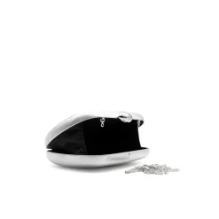 Clutch ovalado plata