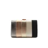 Clutch patchwork metalizado