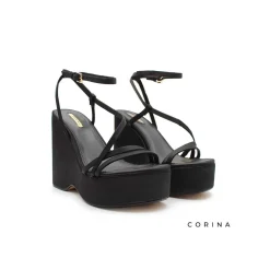 Cuñas negras con plataforma alta