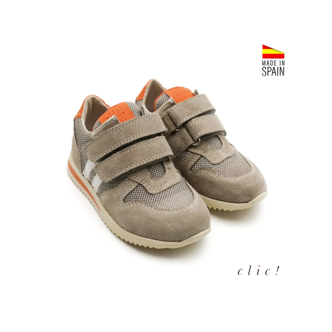 Deportiva Clic! de piel new lines velcro