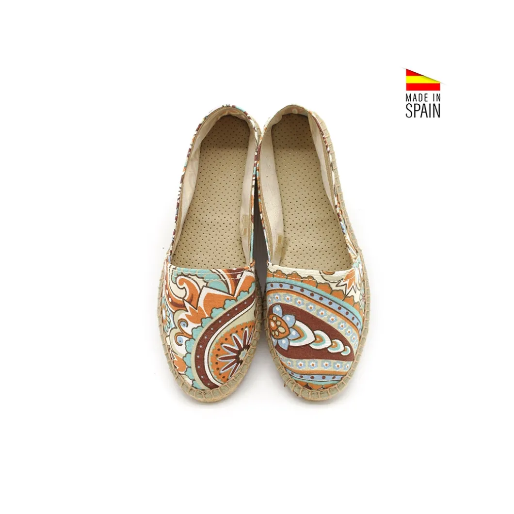 Espadrille flower marrón