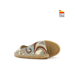 Espadrille flower marrón