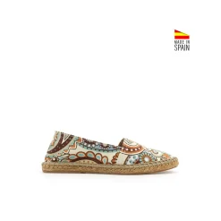 Espadrille flower marrón