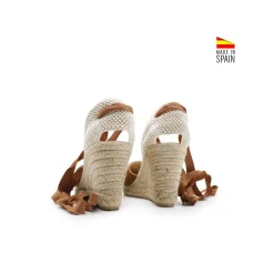Espardeña camel con cintas