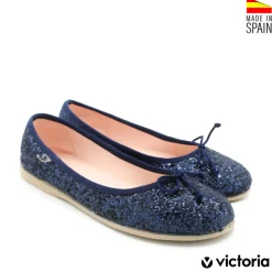 Manoletina glitter azul marino