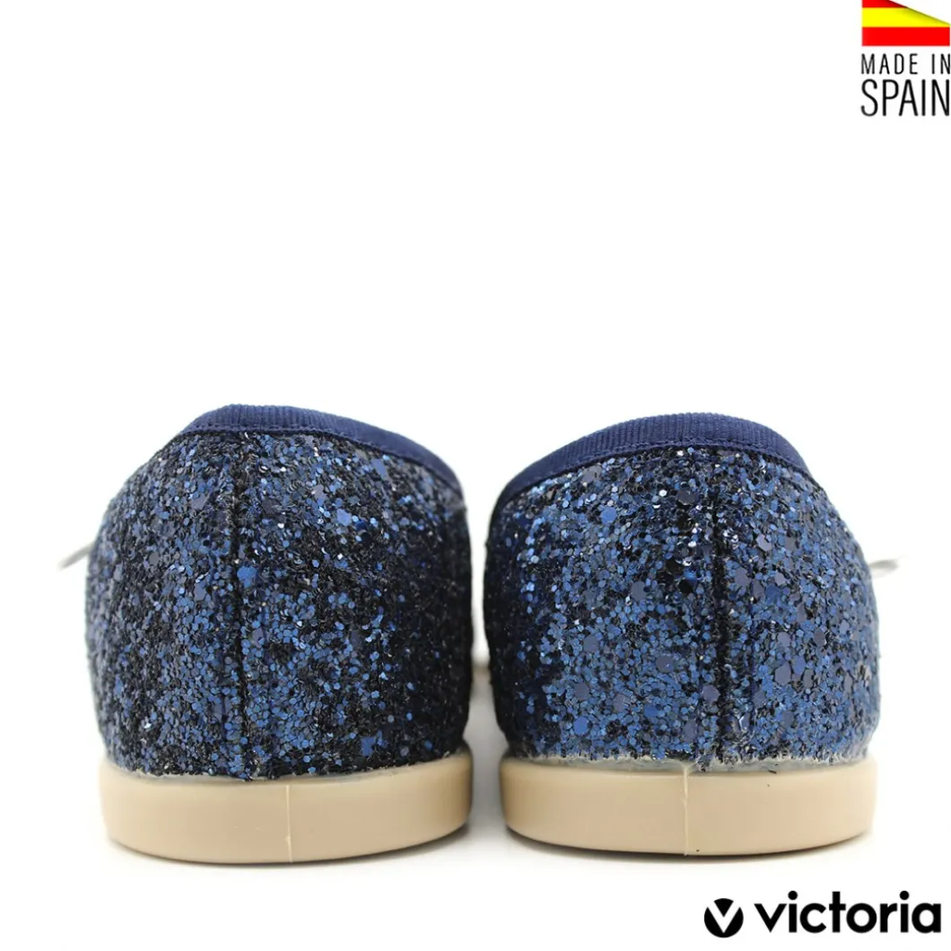 Manoletina glitter azul marino