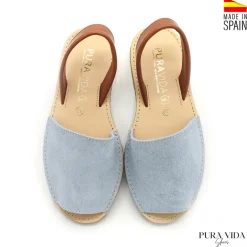 Menorquina serraje azul celeste Pura Vida