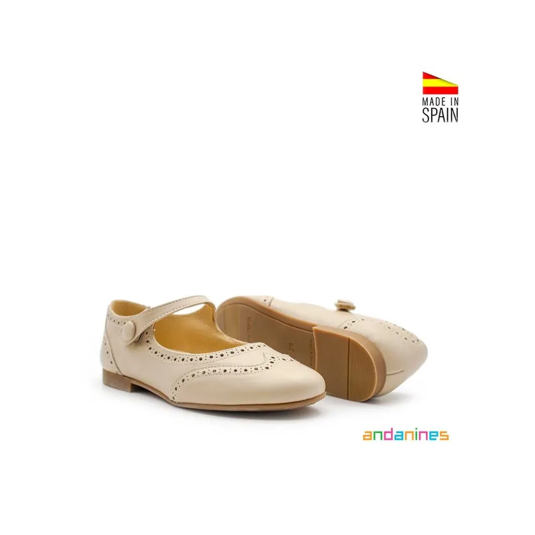 Mercedita beige brogue ingles