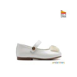 Mercedita charol blanca con lacito