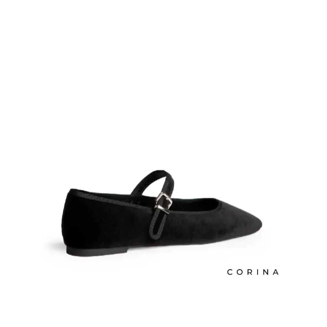 Mercedita negra terciopelo Corina