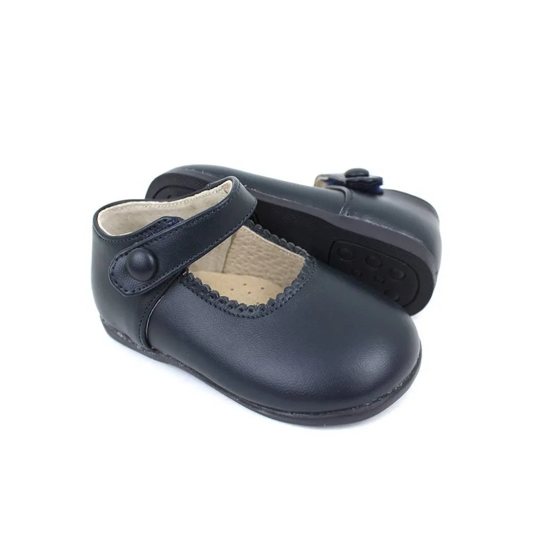 Merceditas niña basic azul marino