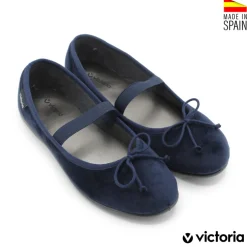 Merceditas terciopelo Victoria azul marino