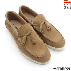 Mocasines nauticos borlas arena