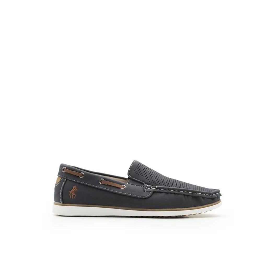 Mocasín azul marino de verano