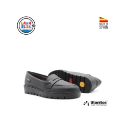 Mocasín colegial negro C990 Titanitos