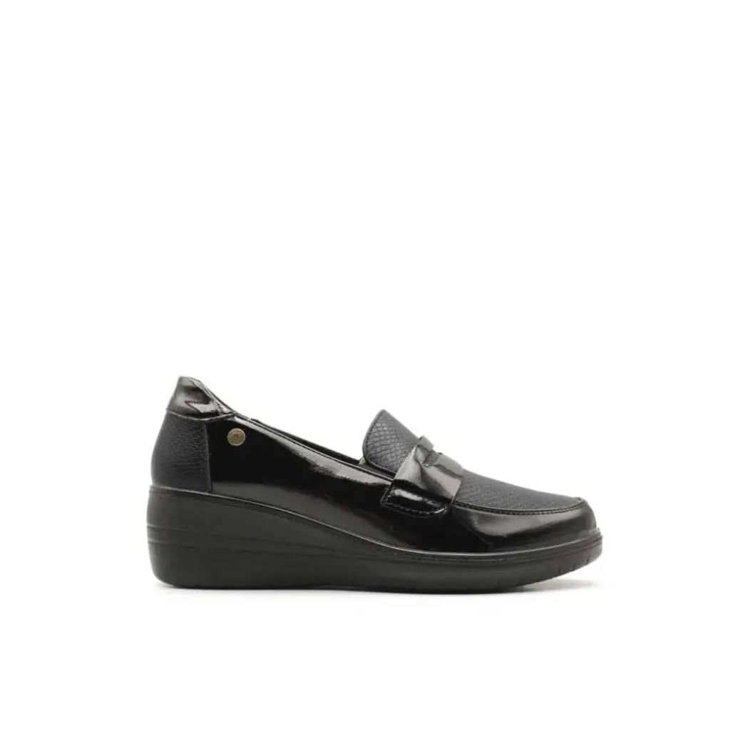 Mocasín con cuña negro