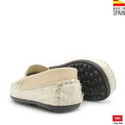MOCASÍN NIÑO LINO BEIGE