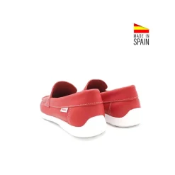 MOCASÍN PIEL ANTIFAZ ROJO