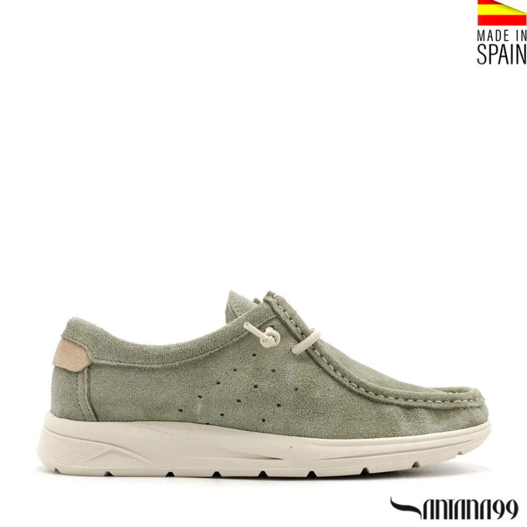Mocasín wallabee verde mint