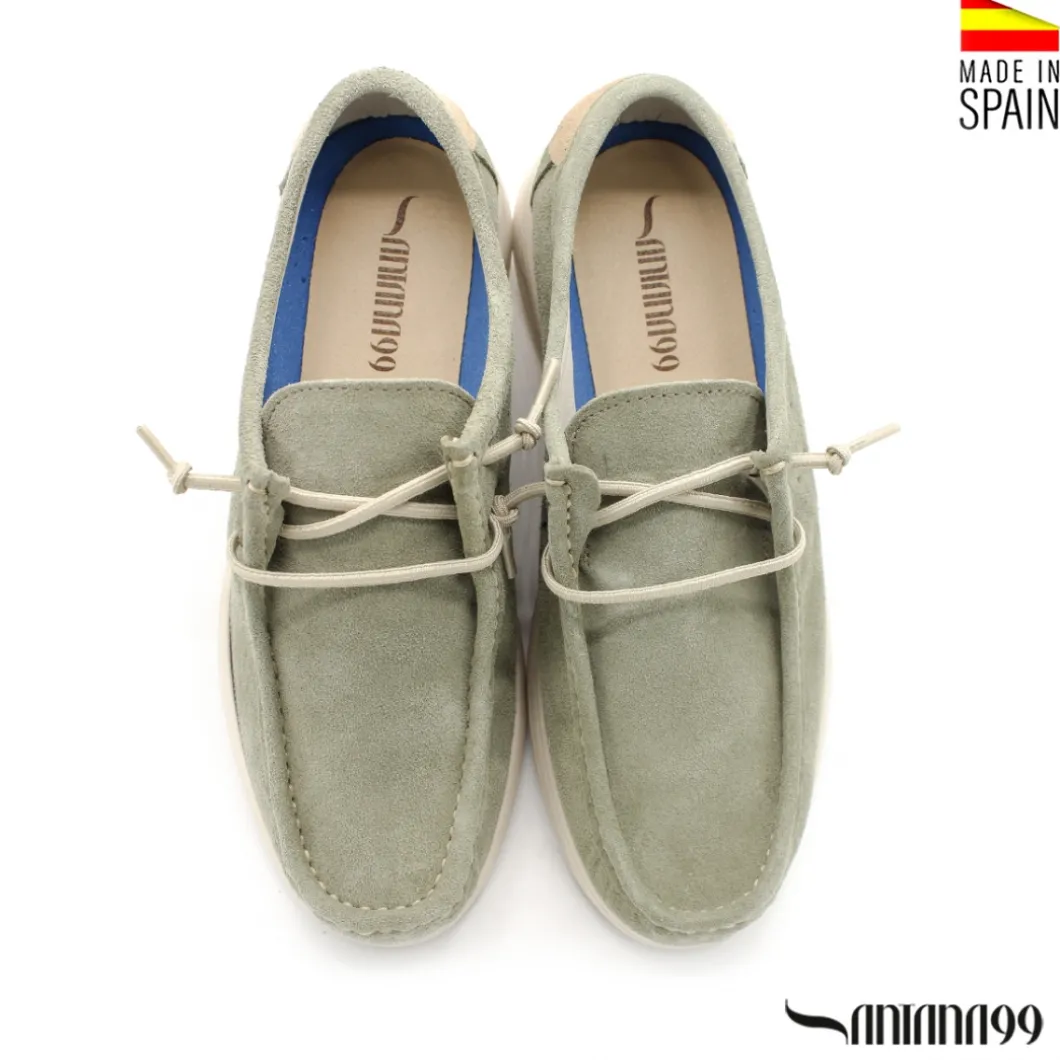Mocasín wallabee verde mint