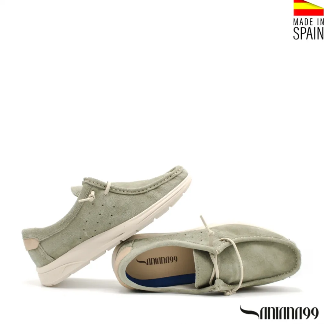 Mocasín wallabee verde mint
