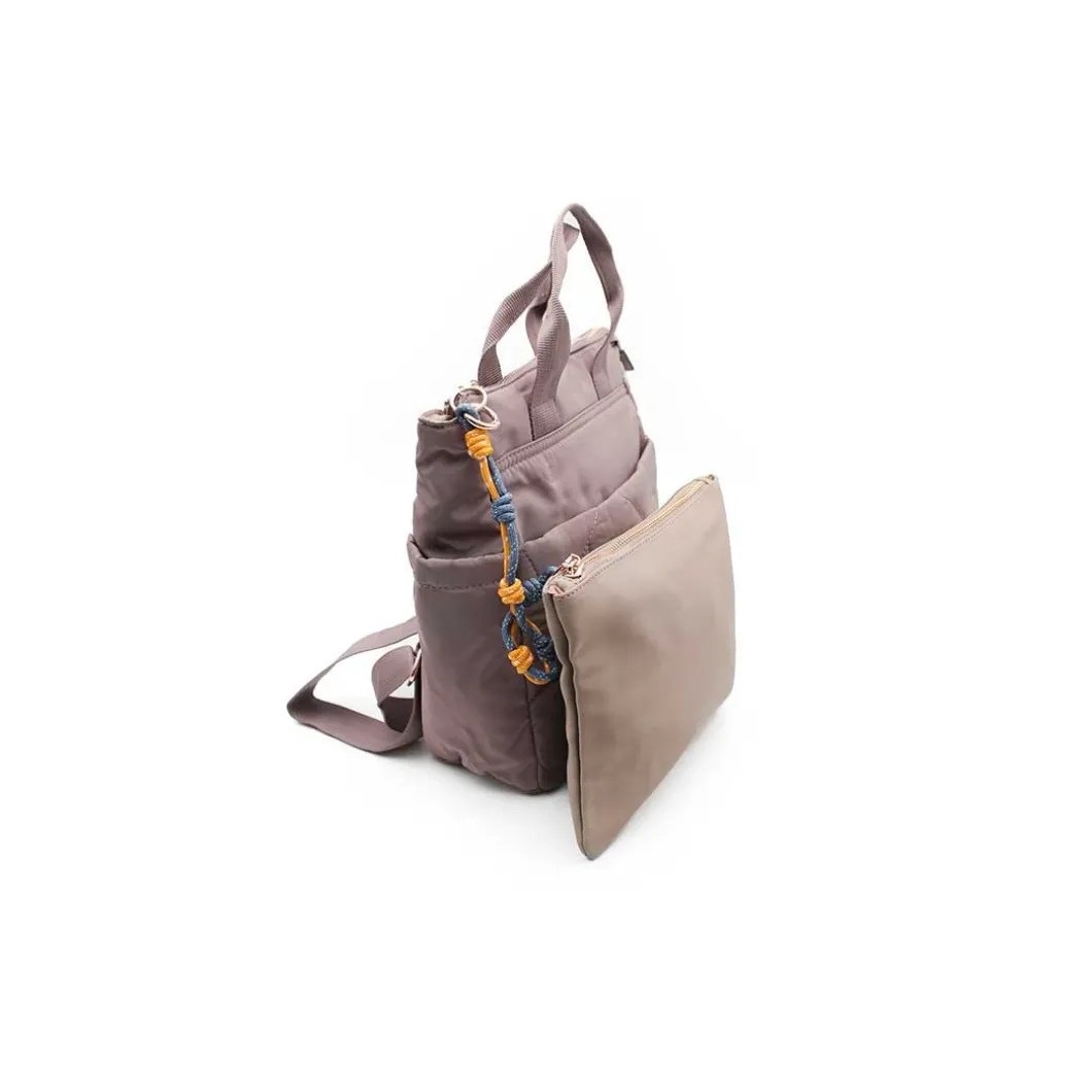 Mochila malva nylon con monedero