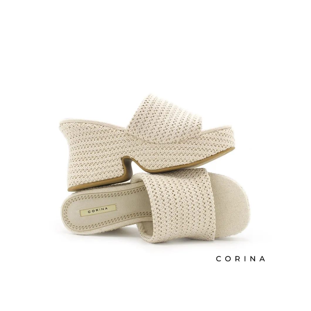 Mule con tacon y plataforma de crochet